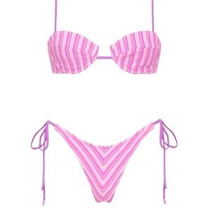 Triangl pink striped swimsuit